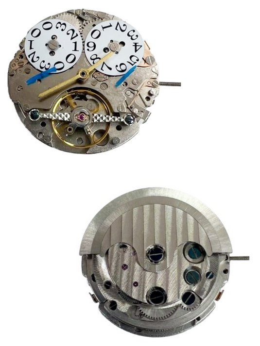 Multi-Function Automatic Mechanical Watch Movement 2L55, 3Hands, Big Date and Fly Wheel at 6:00 Overall Height 8.6mm