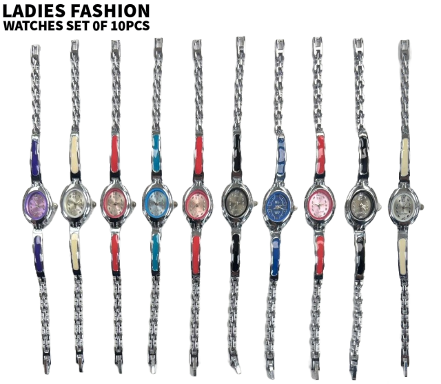 Load image into Gallery viewer, 10pcs Set Women&#39;s Fashion Steel Band A07 Quartz Multi-Color Watch Bracelet (Copy)
