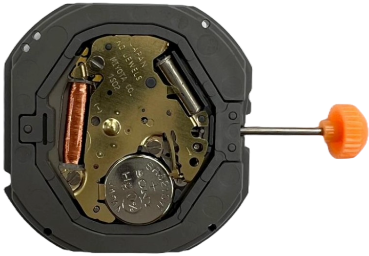 Load image into Gallery viewer, Miyota Watch Movement IS02 Quartz Day/Date at 3:00 Overall Height: 4.2mm
