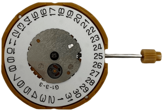 Miyota Watch Movement GM15 Date At 3:00 Quartz Overall Height: 3.9mm - Universal Jewelers & Watch Tools Inc.
