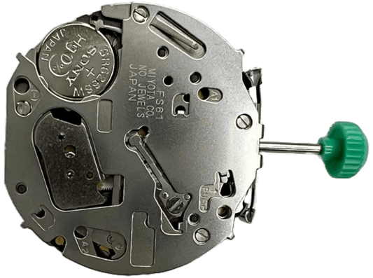 Miyota Watch Movement FS61 Date At 4:00 Quartz Overall Height: 7.0mm - Universal Jewelers & Watch Tools Inc.