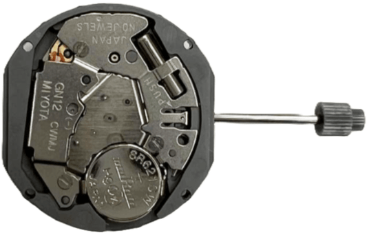 Miyota Watch Movement GN12 Date At 3:00 Quartz Overall Height: 4.2mm - Universal Jewelers & Watch Tools Inc.