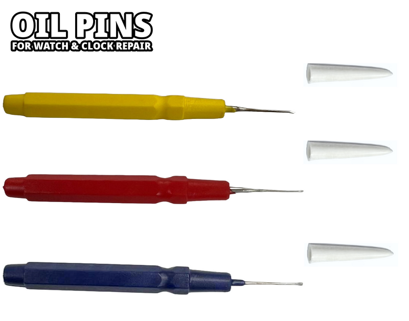 Load image into Gallery viewer, New Set of 3PCS Precision Oil Pins for Watch &amp; Clock Repair
