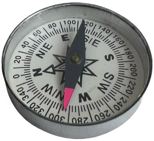 MAGNETIC ALUMINIUM COMPASS Diameter: 38mm