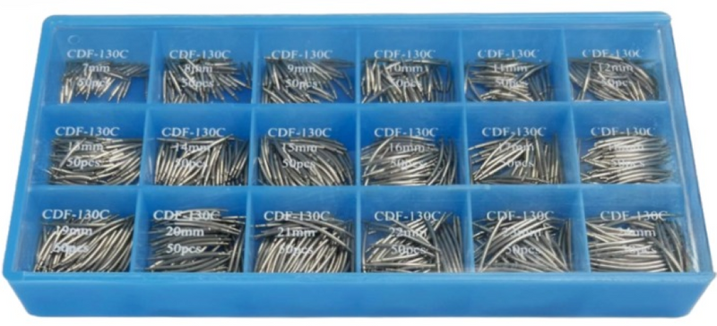 Load image into Gallery viewer, 900PCS Spring Bar Assortment Extra Thin Double Flanged Curved Extra Thin
