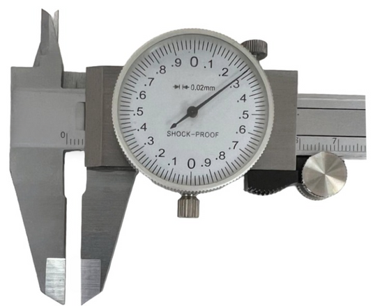 SHOCKPROOF DIAL 150/.02MM METRIC CALIPER STAINLESS Meter Tool