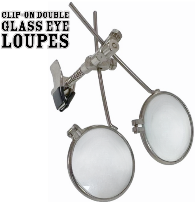 Clip-On Double Glass Eye Loupes for Watchmaker, Watch Repair Tool