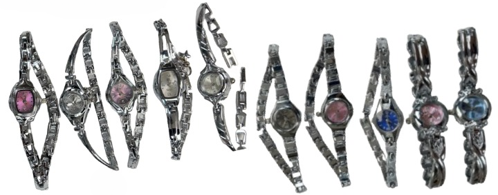 Load image into Gallery viewer, 10pcs Set Women&#39;s Fashion Steel Band A04 Quartz Multi-Design Watch Bracelet
