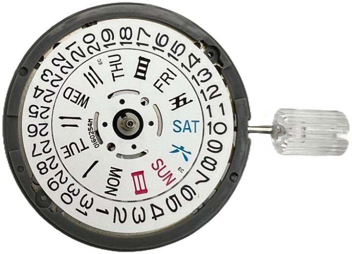 Load image into Gallery viewer, Hattori Automatic Watch Movement NH36 Day And Date At 3:00 Overall Height: 7.7mm
