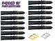 12PCS Black Leather Watch Band Sizes 8MM - 24MM Padded w/PURPLE Stitches - Universal Jewelers & Watch Tools Inc.