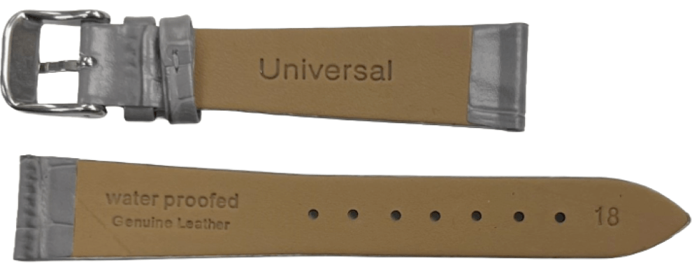 Lot of 6PCS Multi - Color Leather (18✖16)mm Unstitched Alligator Grain Watch Band - Universal Jewelers & Watch Tools Inc.