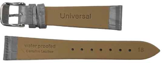 Multi-Color Leather Size (18✖16)mm Flat Unstitched Alligator Grain Watch Band