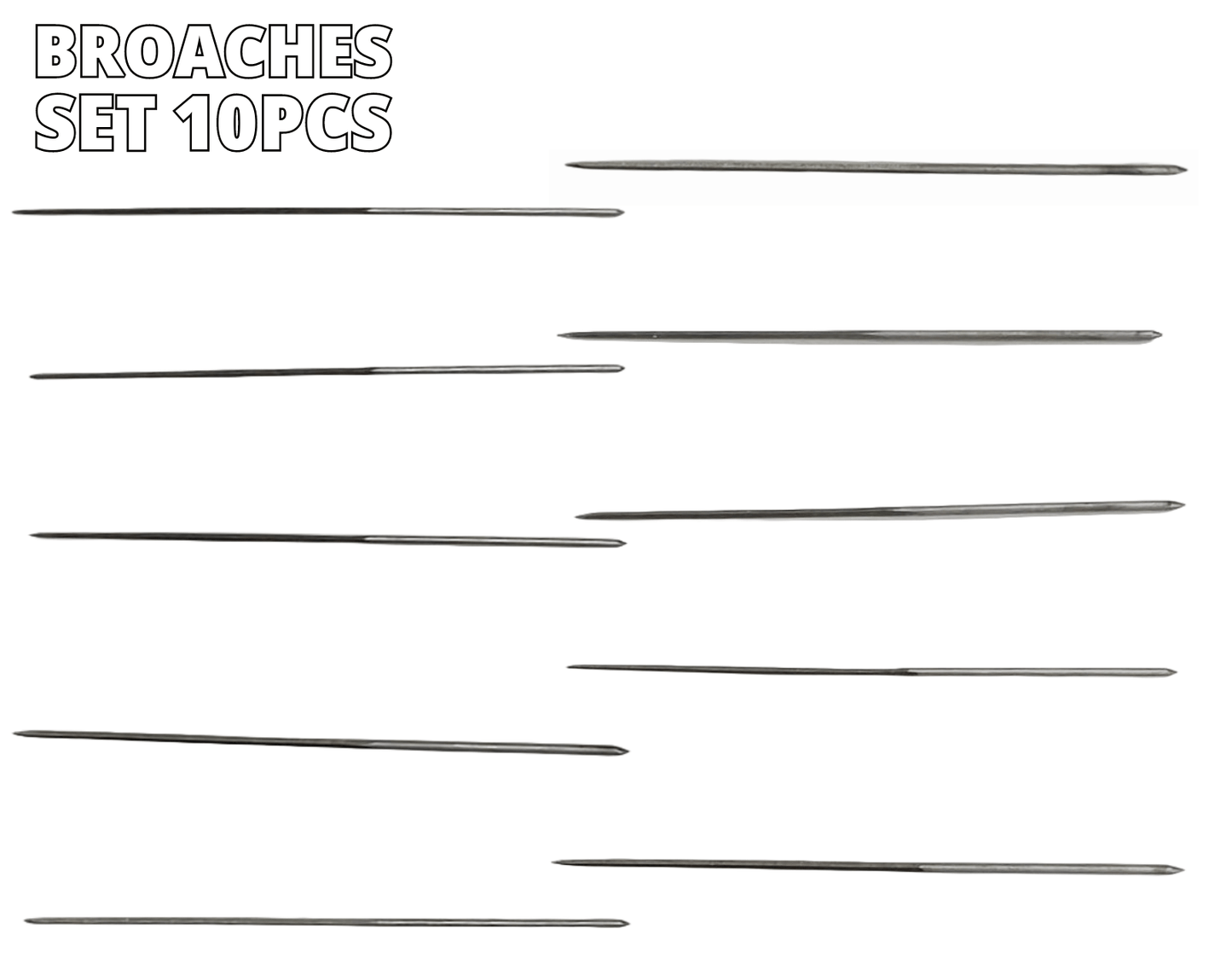 Broaches set of 10pcs,Sizes: 0.60 to 0.80mm, Watchmaker Tools - Universal Jewelers & Watch Tools Inc.