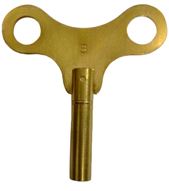 Brass Single End Clock Key #8, Jeweler Tools