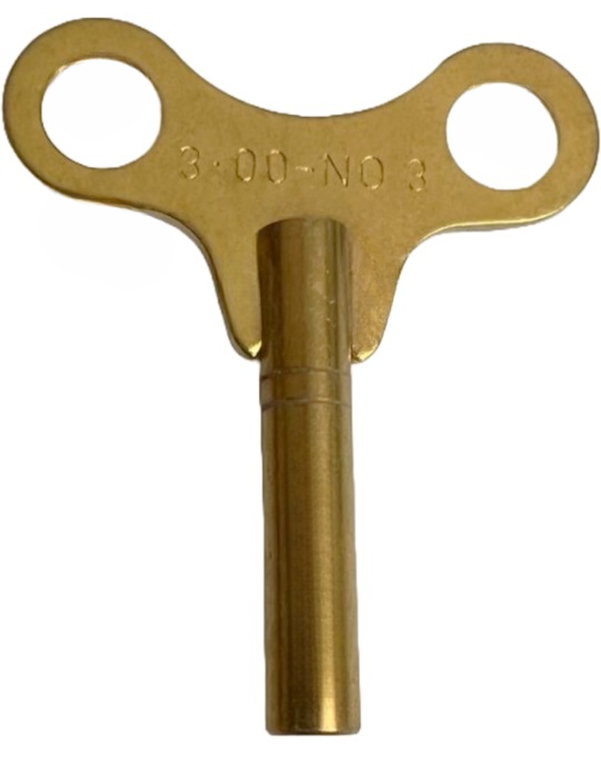 Brass Single End Clock Key #3, Jeweler Tools