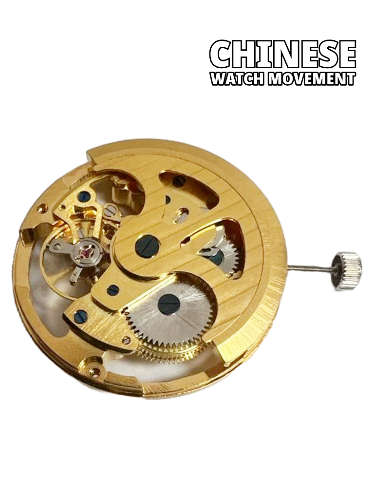 Load image into Gallery viewer, Automatic Skeleton Chinese Watch Movement G3202Z 3Hands Overall Height 7.5mm
