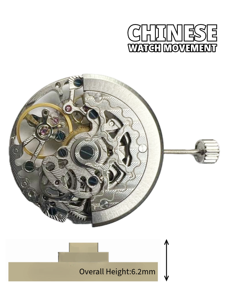 Load image into Gallery viewer, Chinese Automatic Watch Movement TY2723 2Hand Overall Height 6.2mm
