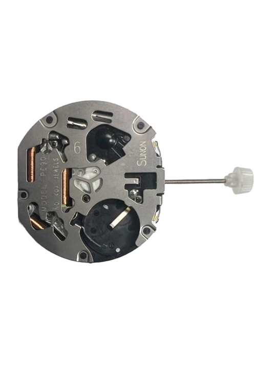 Sunon Chinese Multi Function Watch Movement PE90-06 3H and 4EYES Date At 4.30 Overall Height: 6.8mm