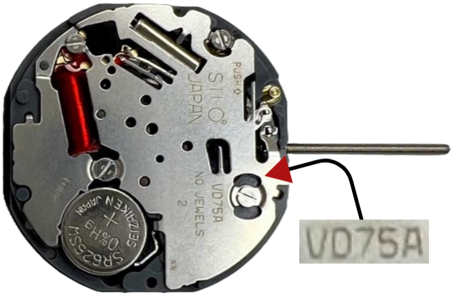 Load image into Gallery viewer, Hattori VD75 2H Small Sec Seiko Quartz Watch Movement Overall Height 5.0mm
