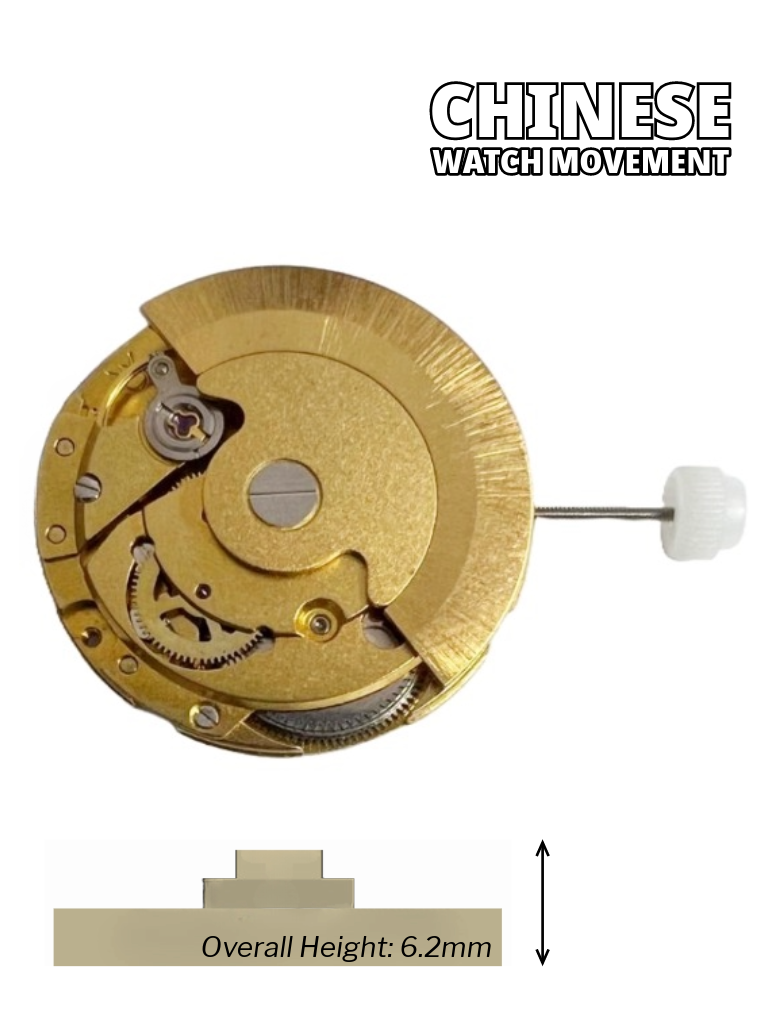 Load image into Gallery viewer, Chinese Automatic Watch Movement DG4813 3H, Date at 3:00 Overall Height 6.2mm
