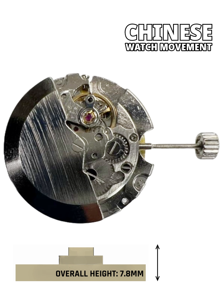 Load image into Gallery viewer, Chinese Automatic Mechanical Watch Movement ST6D-3KS 3H, Date at 3:00 Overall Height 7.8mm
