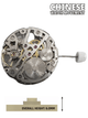 SKELETON Watch Movement 2650 - C, 3 HANDS Manual Wind Overall Height 6.0mm - Universal Jewelers & Watch Tools Inc.