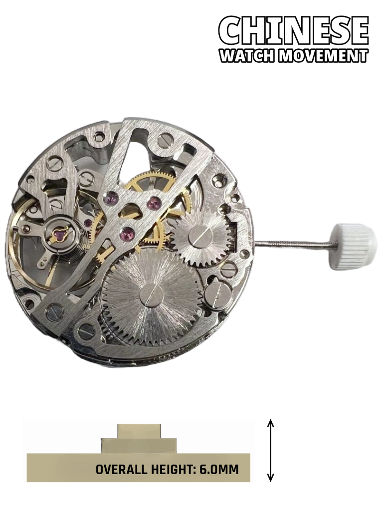 Load image into Gallery viewer, SKELETON Watch Movement 2650-C, 3 HANDS Manual Wind Overall Height 6.0mm
