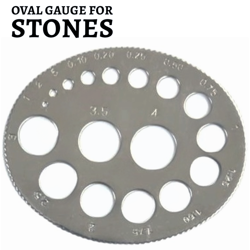 Load image into Gallery viewer, Oval Gauge for Round Stones: Pocket-Sized Accuracy, Jewelers Tool
