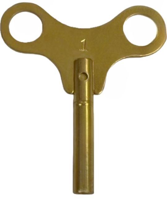 Brass Single End Clock Key #1, Jeweler Tools