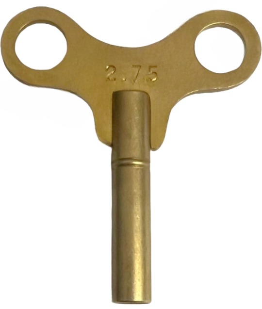 Load image into Gallery viewer, Brass Single End Golden Clock Key #2, Jeweler Tools
