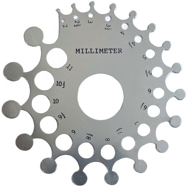 Millimeter Gauge for Measuring Millimeters, Carats, Diamond Size & Weight Gauge