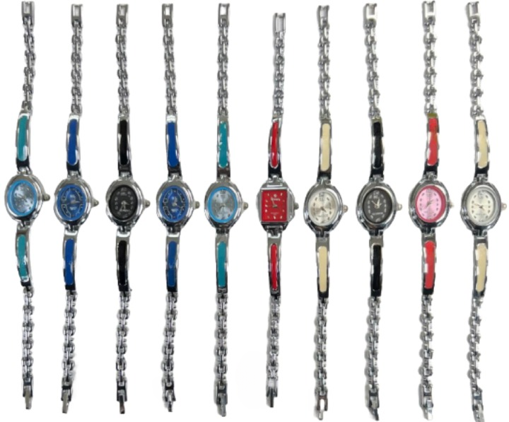 Load image into Gallery viewer, 10pcs Set Women&#39;s Fashion Steel Band A06 Quartz Multi-Color Watch Bracelet
