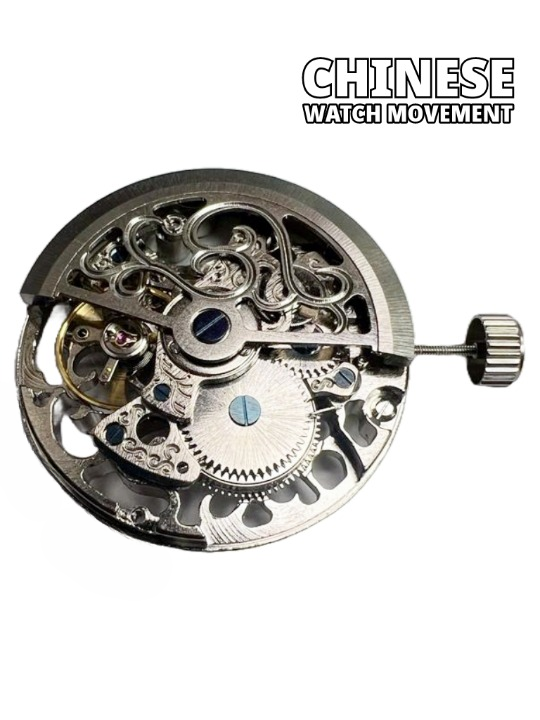 Load image into Gallery viewer, Automatic Skeleton Chinese Watch Movement G3261 3Hands Overall Height 7.5mm
