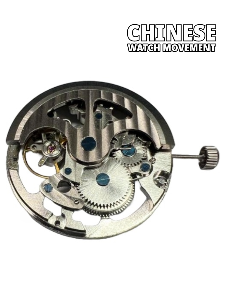 Load image into Gallery viewer, Automatic Skeleton Chinese Watch Movement G3211 3Hands Overall Height 7.6mm
