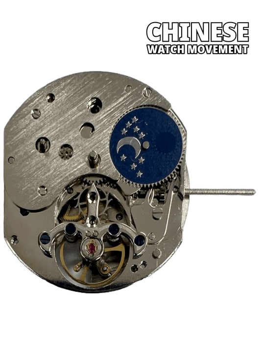 Chinese Automatic Watch Movement F8051 2H, Sun & Moon Overall Height 7.7mm - Universal Jewelers & Watch Tools Inc.