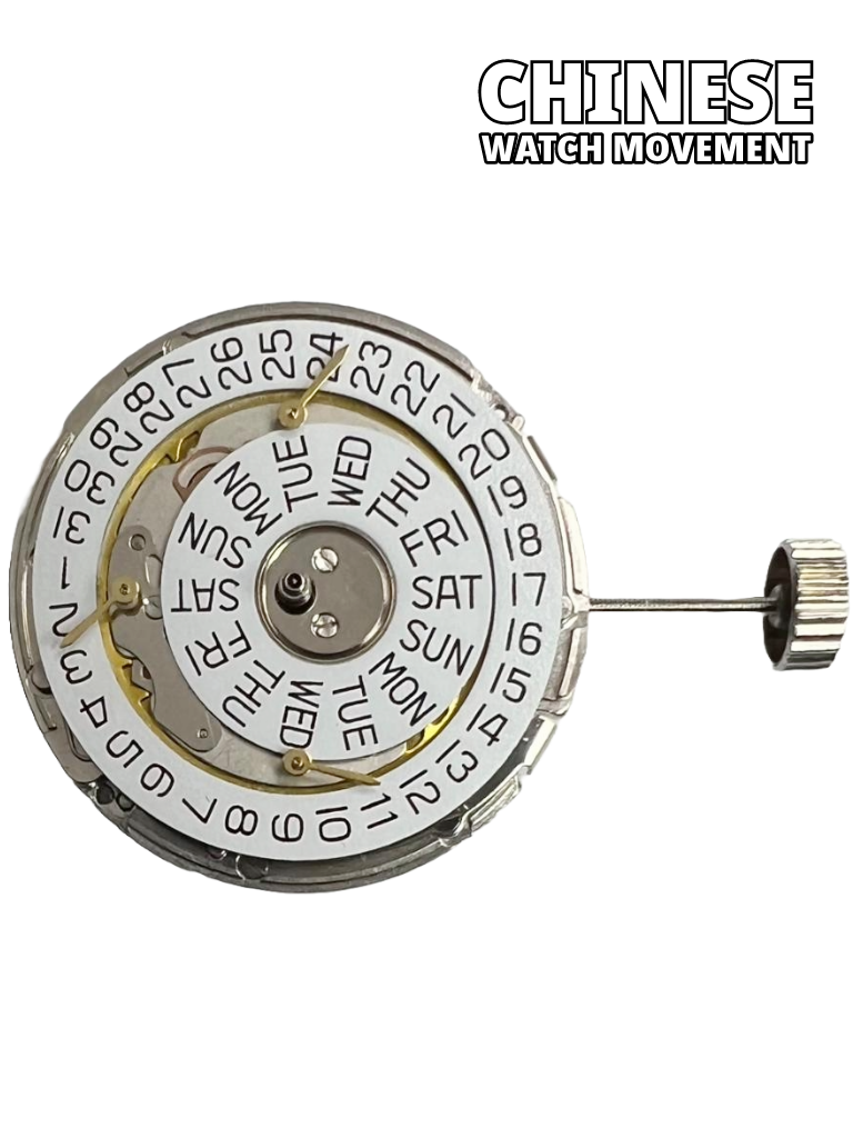 Load image into Gallery viewer, Chinese Automatic Watch Movement 2350, 3 HANDS, 3Eyes &amp; DAY/DT Overall Height 8.3mm
