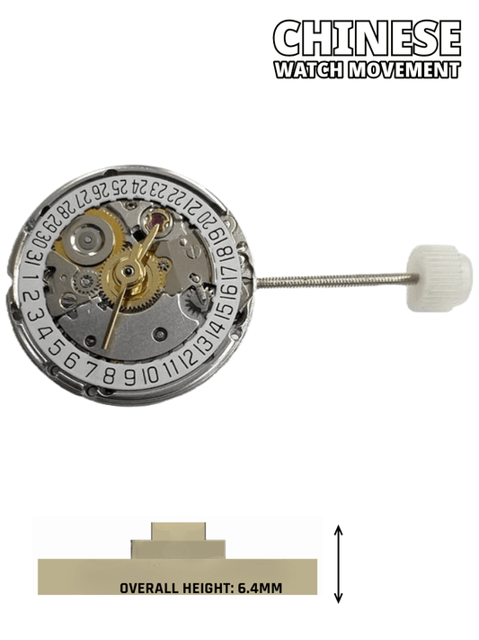 Replacement Movement of ETA 2671 Automatic Date at 6:00,Overall Height 6.4mm - Universal Jewelers & Watch Tools Inc.
