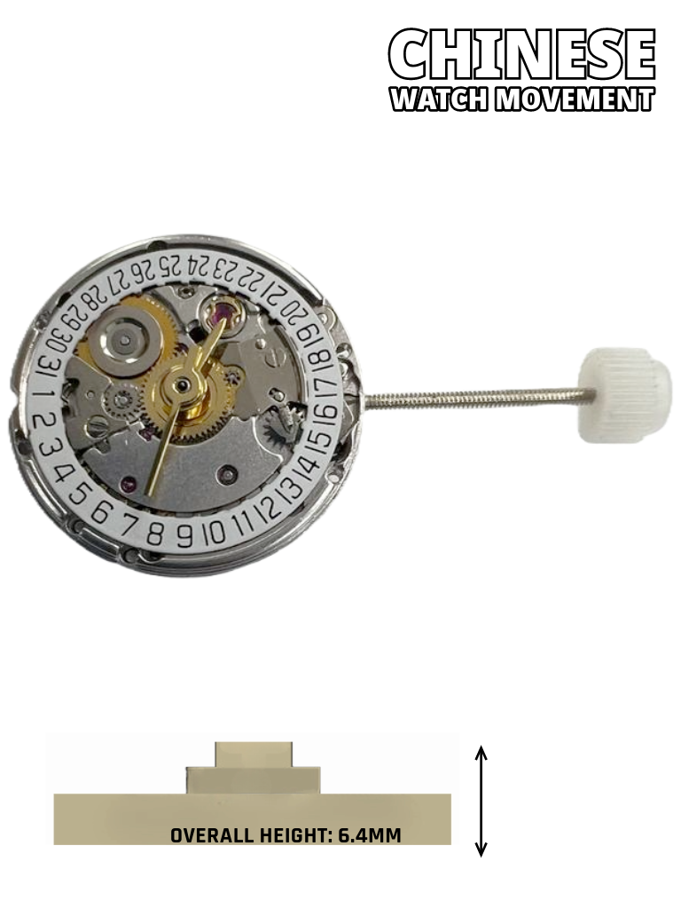 Load image into Gallery viewer, Replacement Movement of ETA 2671 Automatic Date at 6:00,Overall Height 6.4mm
