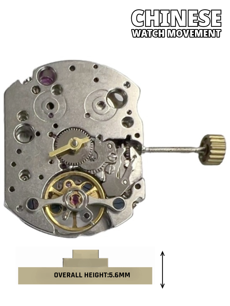 Load image into Gallery viewer, Chinese Hand Winding Watch Movement ST68 2Hands, Overall Height 5.6mm
