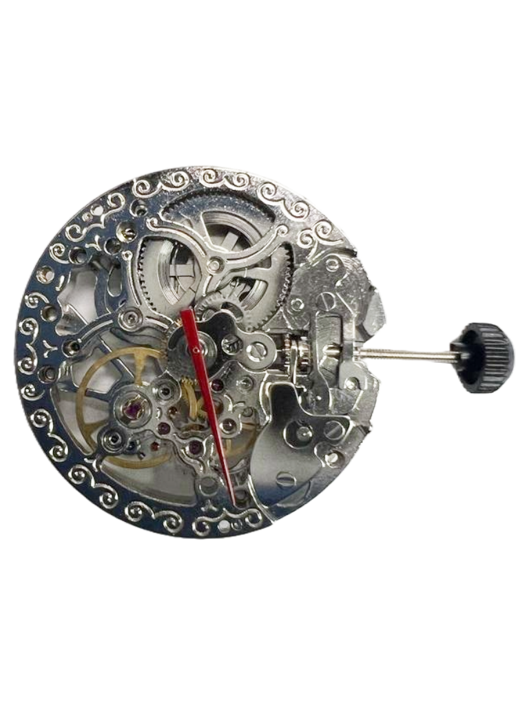 Load image into Gallery viewer, Chinese Watch Movement Automatic Skeleton Mechanical TY2807 3Hands Overall Height 7.8mm
