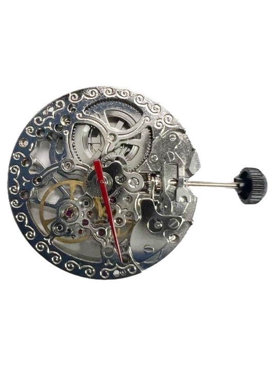 Chinese Watch Movement Automatic Skeleton Mechanical TY2807 3Hands Overall Height 7.8mm