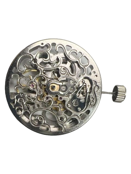 Automatic Skeleton Chinese Watch Movement G3261 3Hands Overall Height 7.5mm