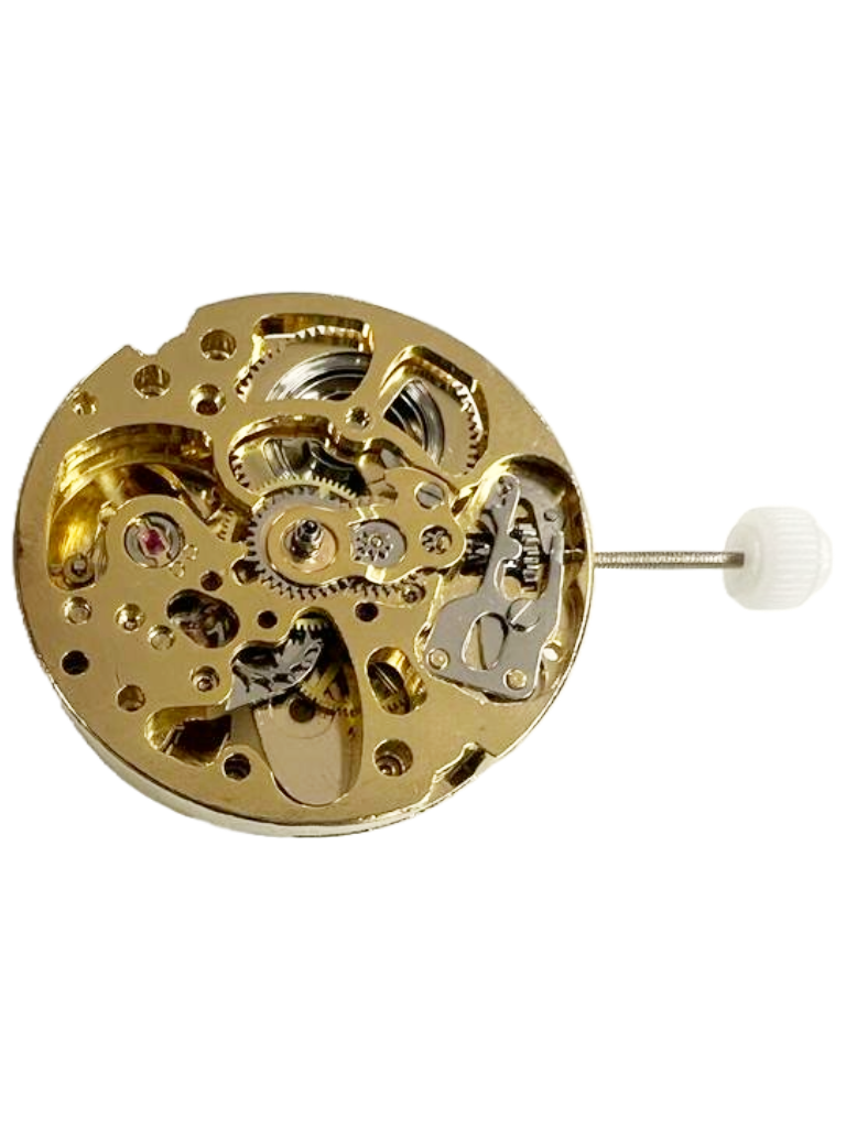 Load image into Gallery viewer, Chinese 7120 Skeleton Automatic Watch Movement 3 Hands, Golden
