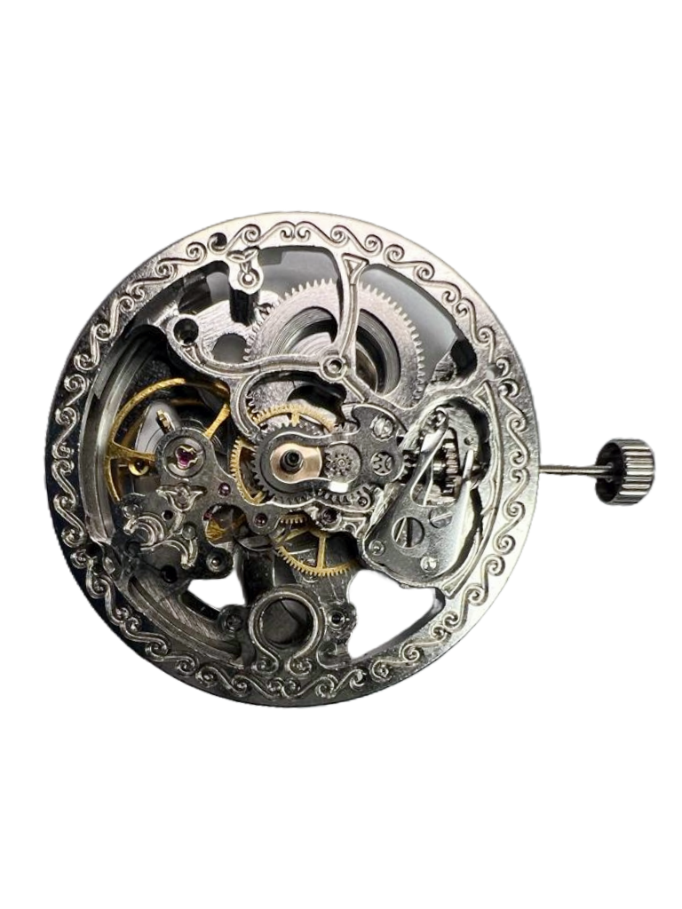 Load image into Gallery viewer, Automatic Skeleton Chinese Watch Movement G3211 3Hands Overall Height 7.6mm
