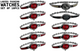 10pcs Set Women's Fashion Steel Band A05 Quartz Multi-Color Watch Bracelet