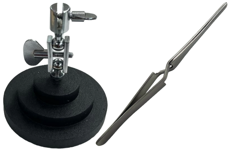 Load image into Gallery viewer, Third Hand Base w/Cross-Locking Tweezer And Round Base Jewelry Making Soldering
