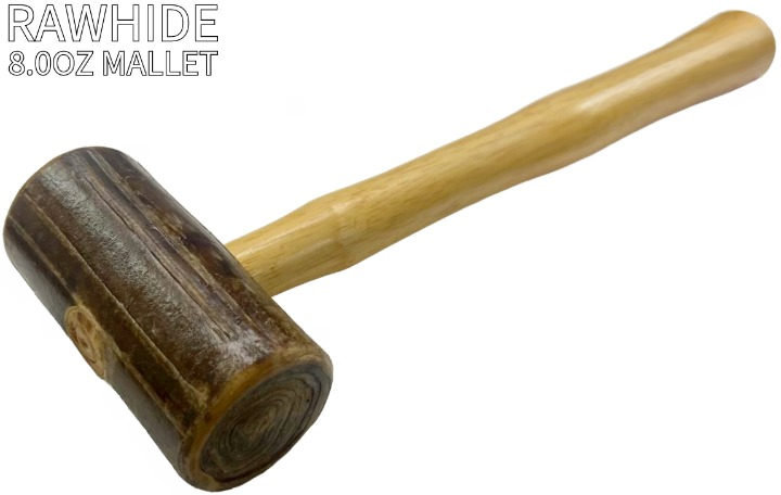 Load image into Gallery viewer, Rawhide Mallets for JEWELRY MAKING 1.7&quot; inch FACE 8.0oz Hobby Craft Leatherwork
