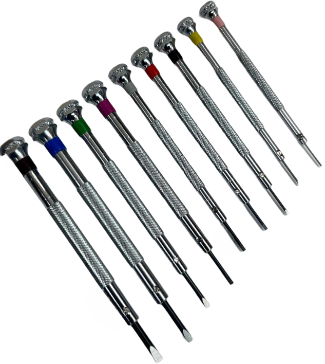 Load image into Gallery viewer, 9PCS Set Professional Screwdrivers w/Rotating Stand France Made, Watchmakers
