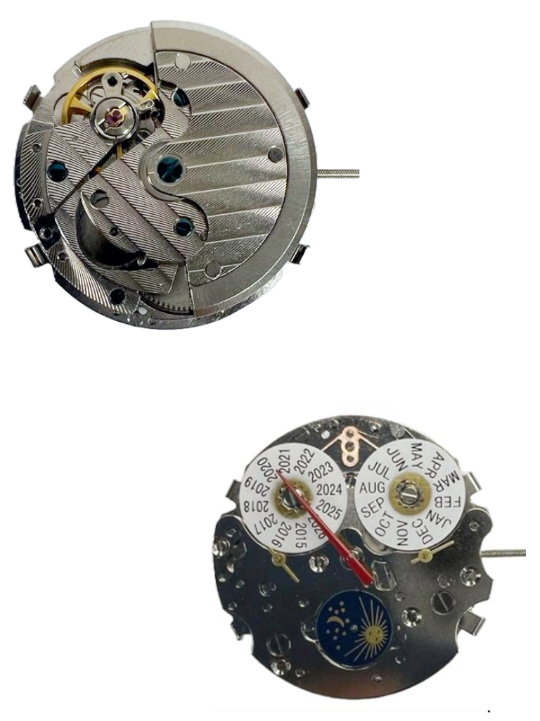 Load image into Gallery viewer, Chinese Watch Movement Automatic Mechanical TY2872 3Hands, 3 EYES, Sun &amp; Moon Overall Height 8.7mm
