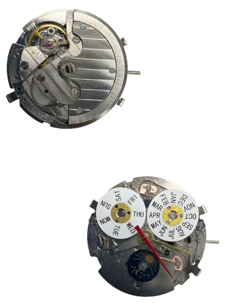 Load image into Gallery viewer, Chinese Watch Movement Automatic Mechanical TY2886S 3Hand, 1Eye, Week/Month, Sun &amp; Moon Overall Height 8.9mm
